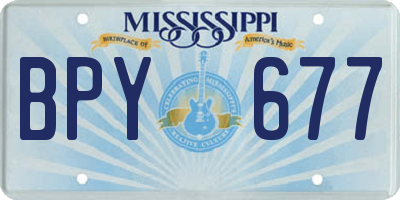 MS license plate BPY677