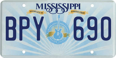 MS license plate BPY690