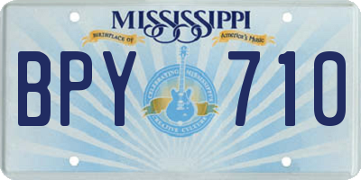 MS license plate BPY710