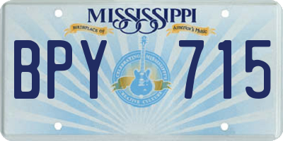 MS license plate BPY715