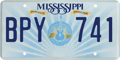 MS license plate BPY741