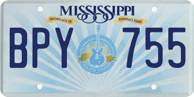 MS license plate BPY755