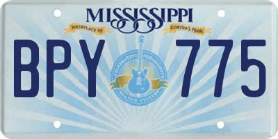 MS license plate BPY775