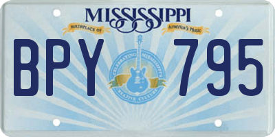 MS license plate BPY795