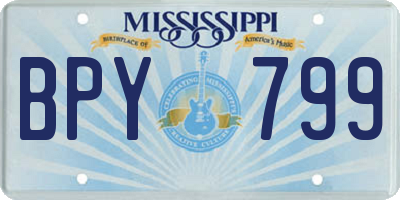 MS license plate BPY799