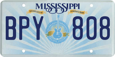 MS license plate BPY808