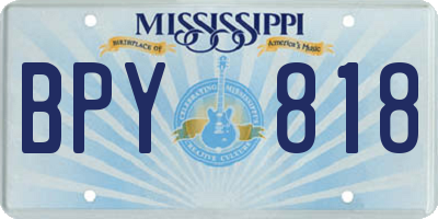 MS license plate BPY818