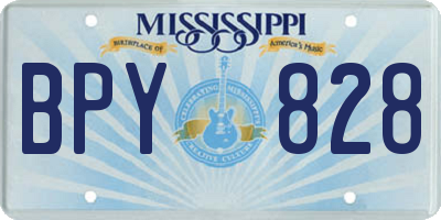 MS license plate BPY828