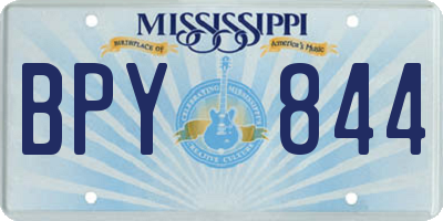 MS license plate BPY844