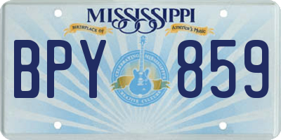 MS license plate BPY859