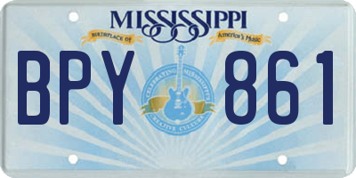 MS license plate BPY861