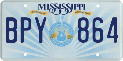 MS license plate BPY864