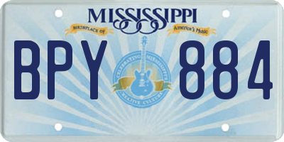 MS license plate BPY884