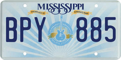 MS license plate BPY885