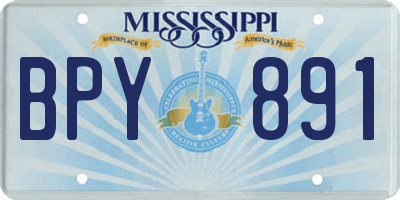 MS license plate BPY891