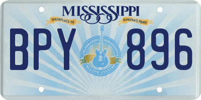 MS license plate BPY896