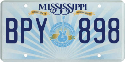 MS license plate BPY898