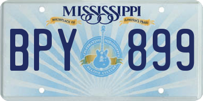 MS license plate BPY899