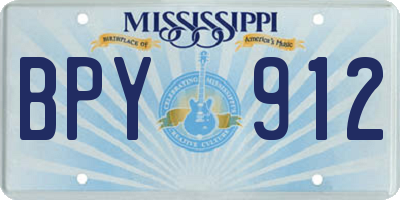 MS license plate BPY912