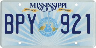 MS license plate BPY921