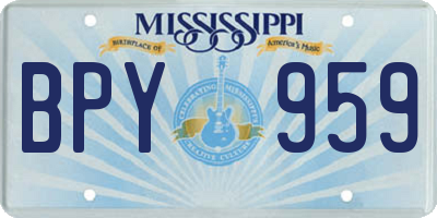 MS license plate BPY959