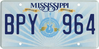 MS license plate BPY964