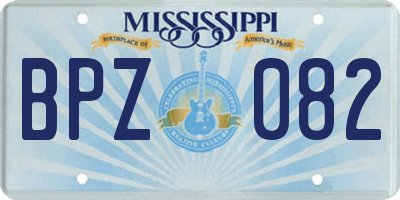MS license plate BPZ082