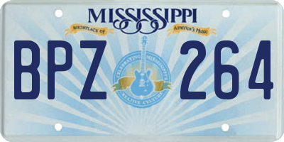 MS license plate BPZ264