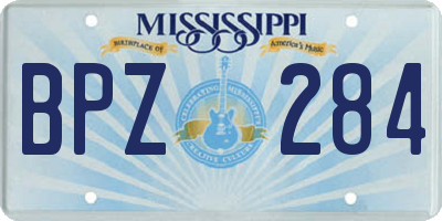 MS license plate BPZ284