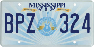 MS license plate BPZ324