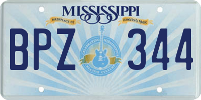 MS license plate BPZ344
