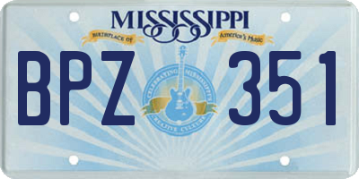 MS license plate BPZ351