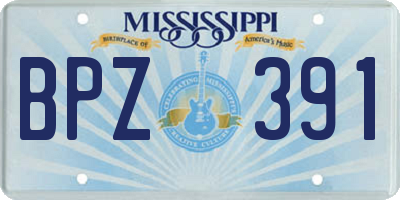 MS license plate BPZ391