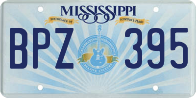MS license plate BPZ395