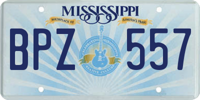 MS license plate BPZ557