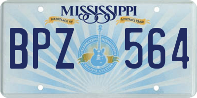 MS license plate BPZ564