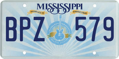 MS license plate BPZ579