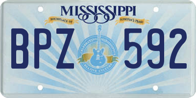MS license plate BPZ592