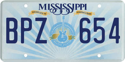 MS license plate BPZ654