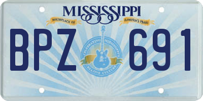 MS license plate BPZ691