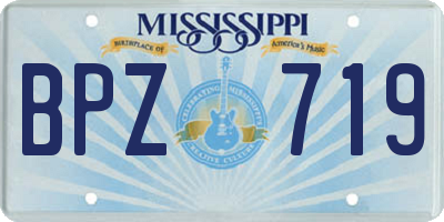 MS license plate BPZ719