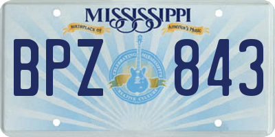 MS license plate BPZ843