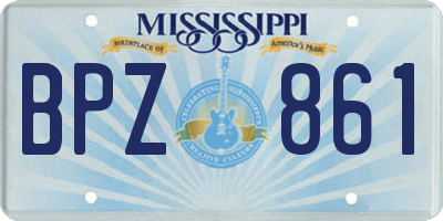 MS license plate BPZ861