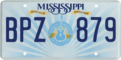 MS license plate BPZ879
