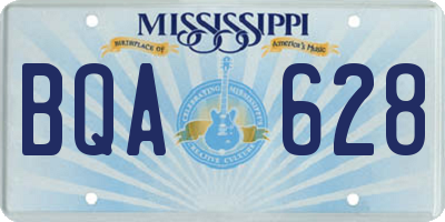 MS license plate BQA628
