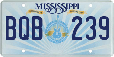 MS license plate BQB239