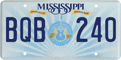 MS license plate BQB240