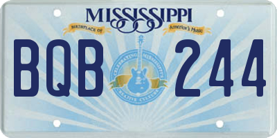 MS license plate BQB244