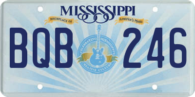 MS license plate BQB246
