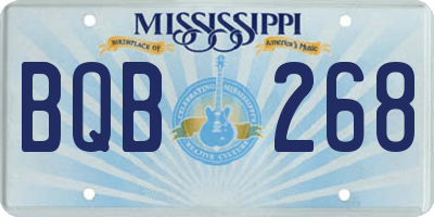 MS license plate BQB268